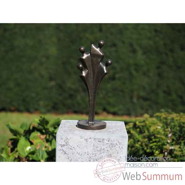 Statuette famille moderne de 4 h 33cm bronze -AN2756BR-BI