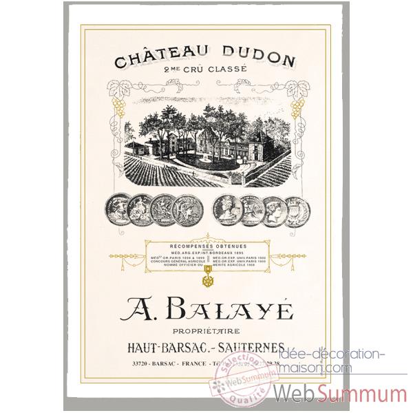 Torchon imprime Chateau Dudon - Sauternes -1008