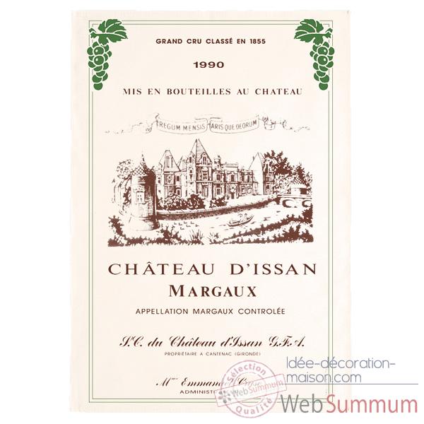 Torchon imprime Chateau d\'Issan - Margaux -1010