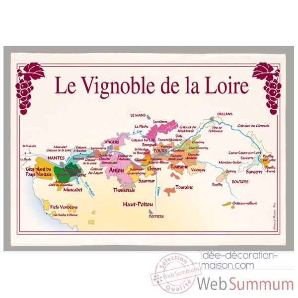 Torchon imprime vignoble de la Loire -1186