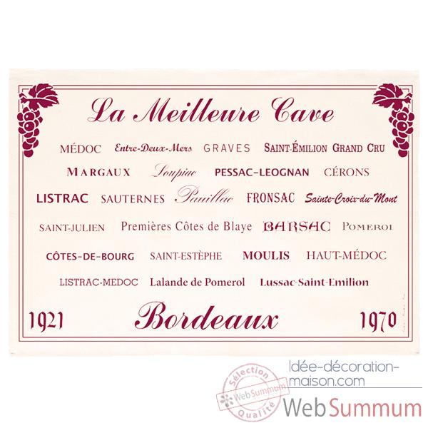 Torchon imprime cave Bordeaux -1228