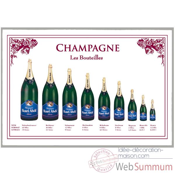 Torchon imprime bouteilles Champagne -1232