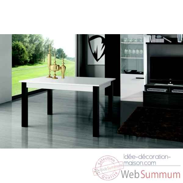 Table extensible m219 plateau et tablier blanc - pieds gris cendres Urban -11243-3663141